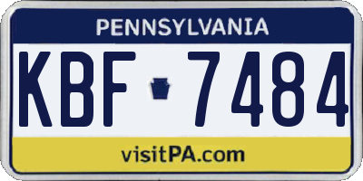 PA license plate KBF7484