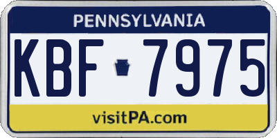 PA license plate KBF7975