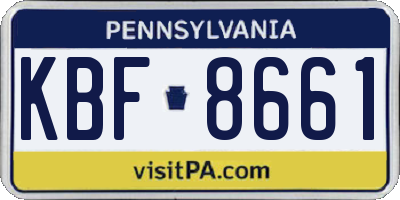 PA license plate KBF8661