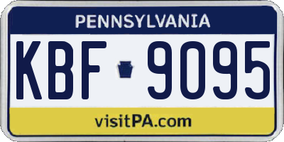 PA license plate KBF9095