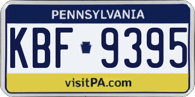 PA license plate KBF9395