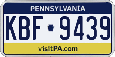 PA license plate KBF9439
