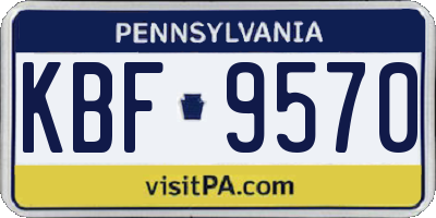 PA license plate KBF9570