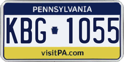 PA license plate KBG1055