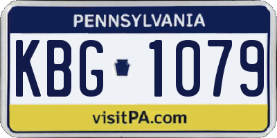 PA license plate KBG1079