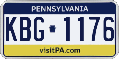 PA license plate KBG1176