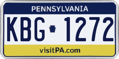 PA license plate KBG1272