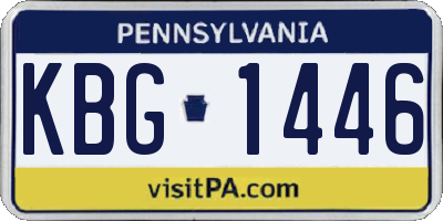 PA license plate KBG1446