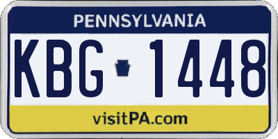 PA license plate KBG1448