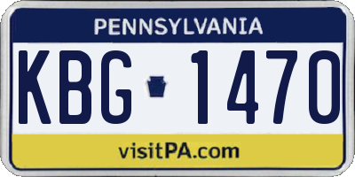 PA license plate KBG1470