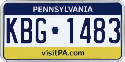 PA license plate KBG1483