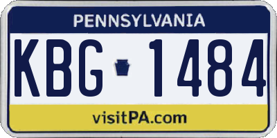 PA license plate KBG1484
