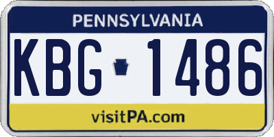 PA license plate KBG1486