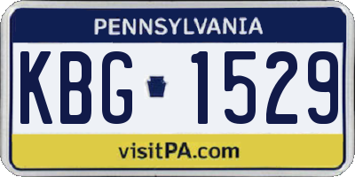 PA license plate KBG1529
