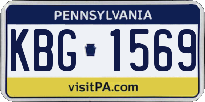 PA license plate KBG1569