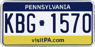 PA license plate KBG1570