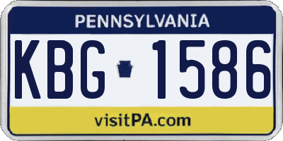PA license plate KBG1586