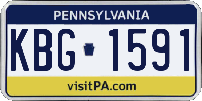 PA license plate KBG1591