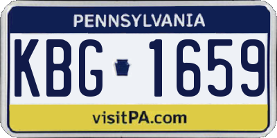 PA license plate KBG1659
