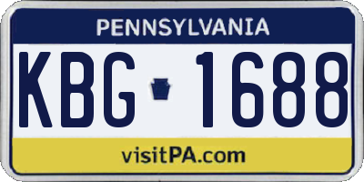 PA license plate KBG1688