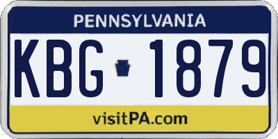 PA license plate KBG1879
