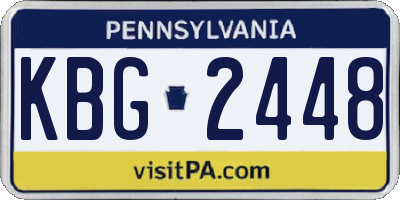 PA license plate KBG2448