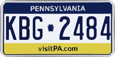 PA license plate KBG2484