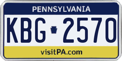 PA license plate KBG2570