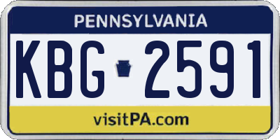 PA license plate KBG2591
