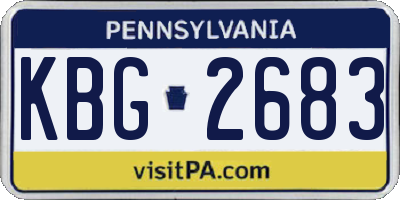 PA license plate KBG2683