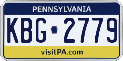 PA license plate KBG2779