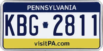 PA license plate KBG2811