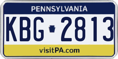 PA license plate KBG2813