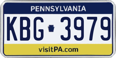 PA license plate KBG3979