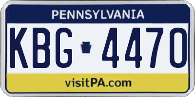 PA license plate KBG4470