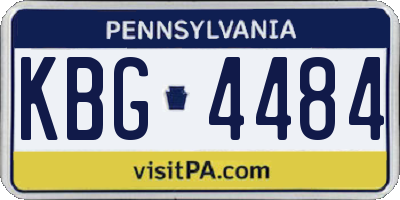 PA license plate KBG4484