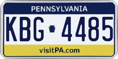 PA license plate KBG4485