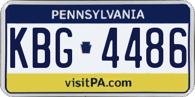 PA license plate KBG4486