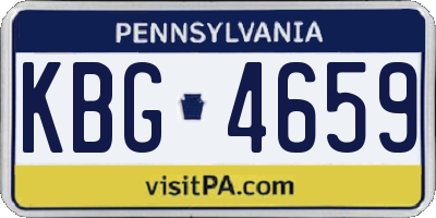 PA license plate KBG4659