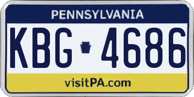 PA license plate KBG4686