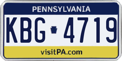 PA license plate KBG4719