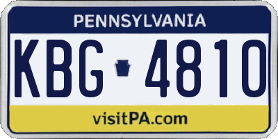 PA license plate KBG4810