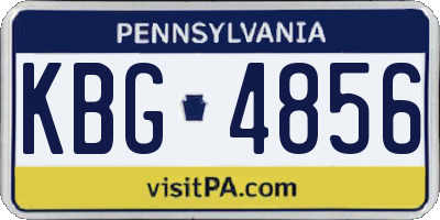 PA license plate KBG4856