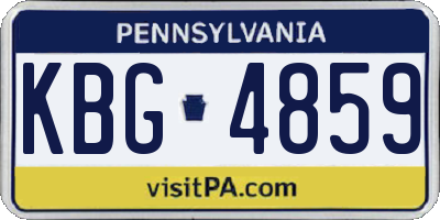 PA license plate KBG4859