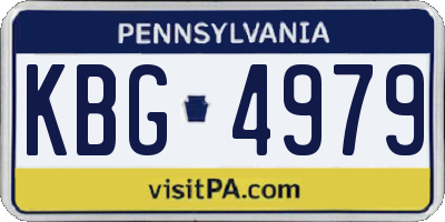 PA license plate KBG4979