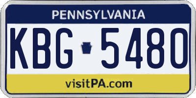 PA license plate KBG5480