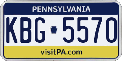 PA license plate KBG5570