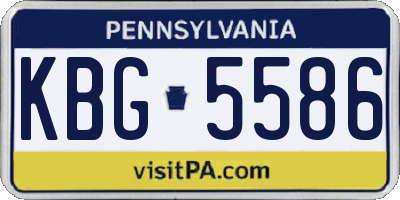 PA license plate KBG5586