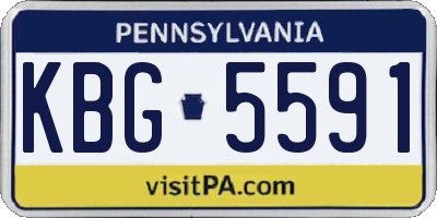 PA license plate KBG5591