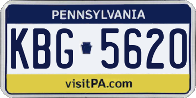 PA license plate KBG5620